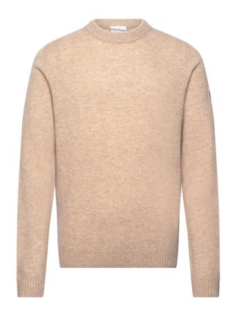 Bs Aksel Regular Fit Knitwear Tops Knitwear Round Necks Cream Bruun & Stengade