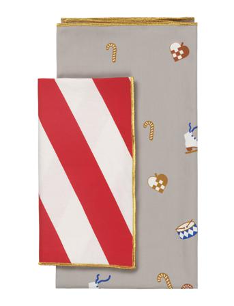 Fabric Gift Wrap - 2 Pack - Stripe- Patterned Fabelab