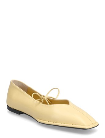 ALOHAS Sway Red Leather Ballet Flats - Yellow - 42