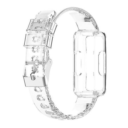 For Fitbit Inspire 2 Transparent Silikon integrert klokkerem