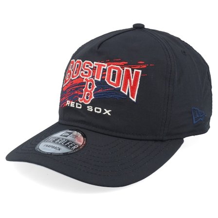 New Era - MLB Black snapback Czapka Z Daszkiem - Boston Red Sox Throwback Brush Black Strapback @ Hatstore