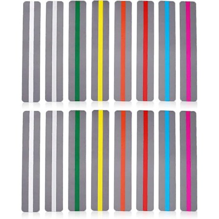 16 stk Ordblinde guidet læsestrimmel, farvet læselineal til højdepunkter, sporlineal til at guide begyndere/studerende læsere til at læse selvstændigt