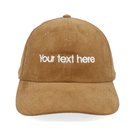 Beechfield - Marrone unconstructed Cappellino - Embroidery Corduroy Camel Tan Dad Cap @ Hatstore