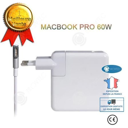 Laddare - I - 60W - Apple Macbook Air/Pro - Böjd - Vit - 5 PIN