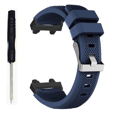 Amazfit T-Rex 2 urrem i silikone med twill-struktur - Midnatsblå