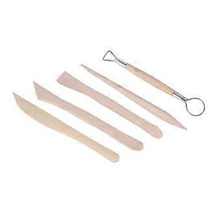 5 stk. Træ Keramik Ler Skulptur Udskæring Værktøjssæt