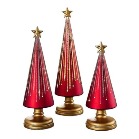 3 st/set Stjärnklara Julgransljus 3-delat Set Hemmakontor Bil Juldekorationer Med Ljus