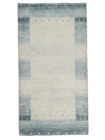 74X143 Gabbeh Indo Fine Matot Matto Vihreä/Harmaa Intia Carpetvista