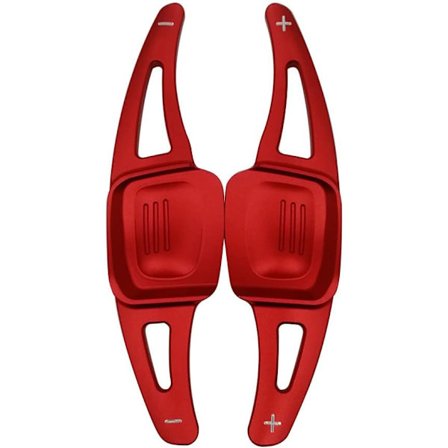 Rød-2stk girskiftforlengelse, aluminium girskiftpadler for ratt