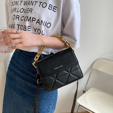 Mordely Crossbody Bags Rhombus kedjeväska SVART