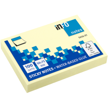 Notatlapper Gul 75x50mm