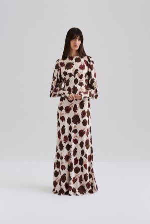 Malina - Alize Maxi Dress - XXS - Wine Peony
