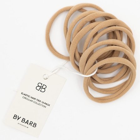 ByBarb Circular Collection Hair Tie Beige, Hår, Børster & Accessories, Hårpynt