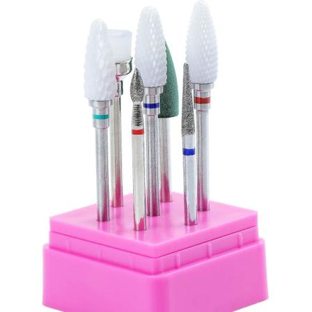7 Set Professionella Volframkarbid Keramiska Nagelfilsset