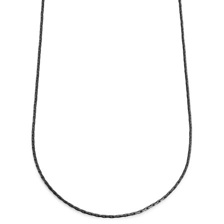 Essentials | 2 mm Gunmetal Black Rectangular Box Chain Necklace for Men - Chain necklaces