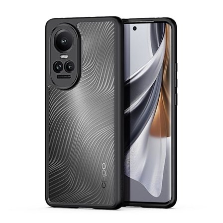 Stötsäkert phone case för Oppo Reno 10/10 Pro (6,70 tum), Reno 10 Pro Plus (6,74 tum), svart