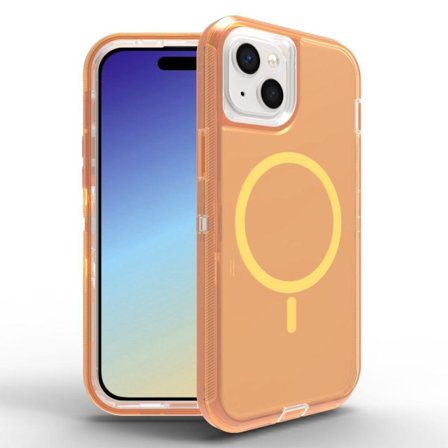 iPhone 15 MagSafe Case - Transparent Orange