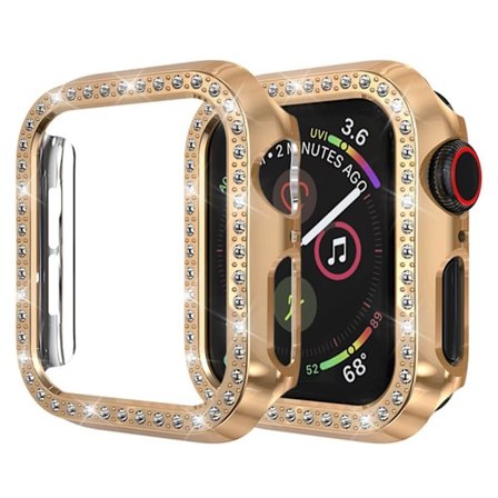Apple Watch Series 4 44 mm dekorram med strassstenar - Roséguld