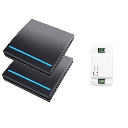 Trådløs Veggbryter Lys RF Fjernkontroll 1/2/3 Gruppe 110V 220V Mottaker-P
