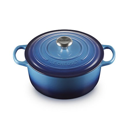 LE CREUSET Signature støpejern rund gryte 26cm Azure