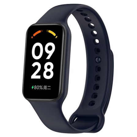 Xiaomi Smart Band 8 Active / Redmi Band 2 Flexibelt klockarmband Ersättningsarmband med klockfodral - Mörkblå