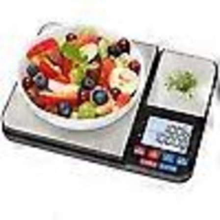 Dobbelt Platform Køkkenvægt, [10 kg/1 g] Vægt Køkken, Høj Præcision Madvægt med LCD D