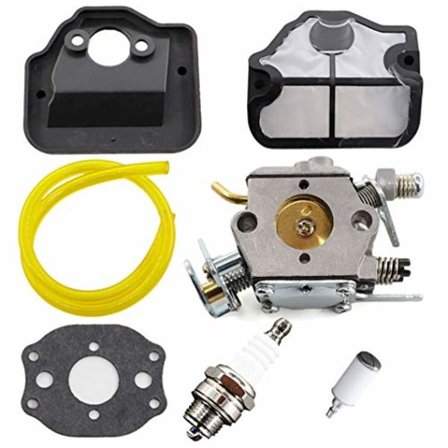 Husqvarna 36 41 136 137 141 142 -moottorisahaan kaasutin, korvaa 530071987, 530035482, 530029811 ja sytytystulpan ilmansuodatinpaketti