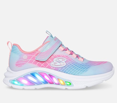 Skechers, S-Lights: Rainbow Cruisers - Rainbow Reflectin, 35, Blå, Pige