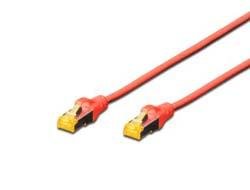 Digitus S-FTP PatchCord Cat6a. LSZH CU. Red. 3.0m Factory Sealed