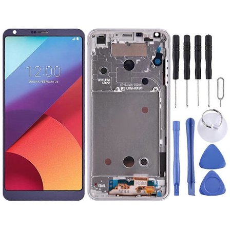 KOMPATIBEL LCD-skjerm for LG G6 / H870 / H870DS / H872 / LS993 / VS998 / US997 Digitizer Full Assembly med Ramme7