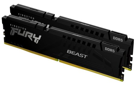 Kingston-Fury Beast Black 32GB (2x16GB) / 6400MHz / DDR5 / CL32 / KF564C32BBEK2-32-Kingston FURY Beast DDR5 6400MHz 32GB (2 x 16 GB)-Computer 
