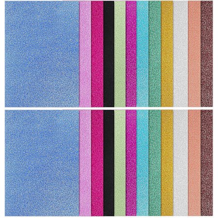 26 ark glitterpapir til hobbyprojekter, glitrende kartonpapir, skinnende kartonpapir til skole, kontor, gør-det-selv-håndværksprojekter