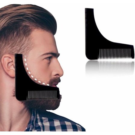 Miracle skäggstencil, modell Razor hjälper bara till med en ordentlig rakning Skäggkam