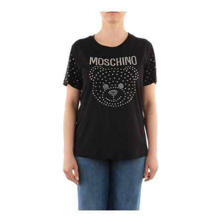 Moschino V T-shirt women , Zwart , Dames , Maat: S