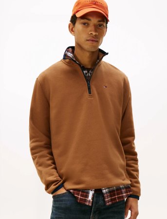 Tommy Jeans Tjm Reg S Flag Entry Fleece Ext - Brown - L