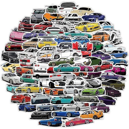 Vinterkampagne, 100 stk. Jdm Racing-klistermærker til biler - Vandtætte bilklistermærker i vinyl til børn, bærbare computere, hydroflask