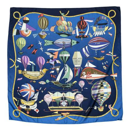 Hermès Vintage, Pre -owned Scarf Blauw, Dames, Maat:ONE Size