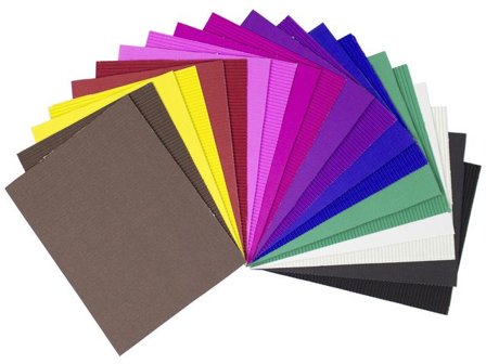 Wellpapp 50x70cm 1 ark x 10 färger - Lyreco - Skola och förskola - Hobbypapper - Specialpapper