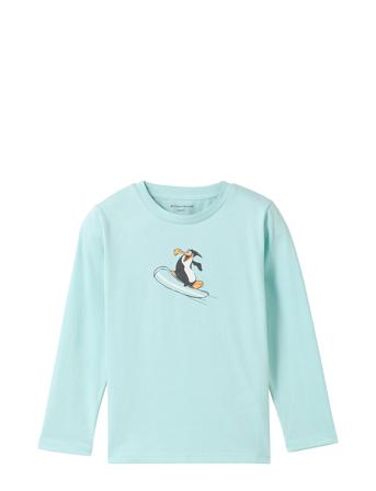 Tom Tailor Printed Longsleeve Blå