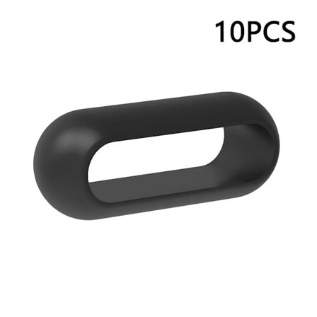 10Pcs Xiaomi Smart Band 8 Pro Klockarmband Silikonhållare Ögla Klockarmband Fästring - Svart