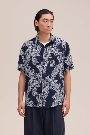 NN.07 Deon Shirt Male Blue Viscose