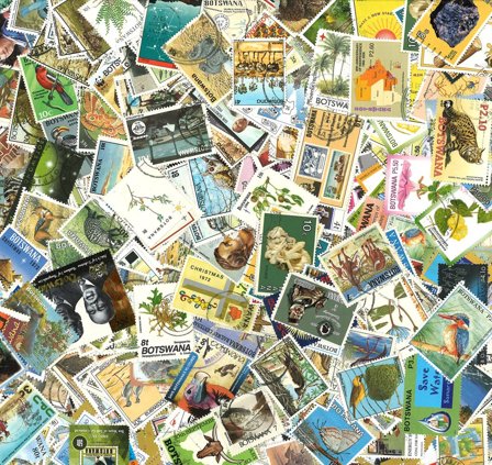 Botswana - Frimærkepakke - 300 forskellige stemplede frimærker