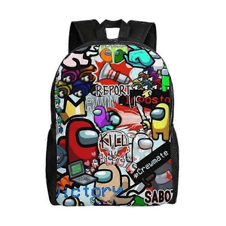 Ryggsäck 906HE Among Us Skolväska Tecknad Ryggsäck Mode Pojkväska Student Skolväska Reseryggsäck 906BE