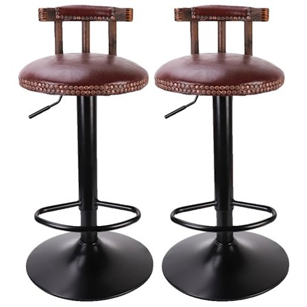 Baarituoli setti, Retro Design, Säädettävä korkeus, tumma khaki