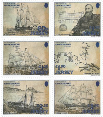 Jersey - Skibsbygning 6v - Postfrisk sæt