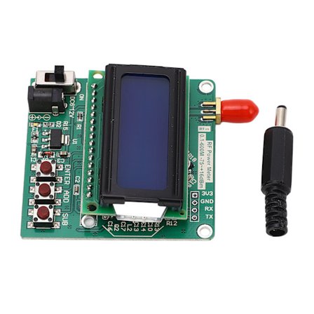 RF Effektmåler Digital Skjerm Justerbar Demping Logaritmisk Detektorforsterker 75 til 16dBm 6 til 12VDC