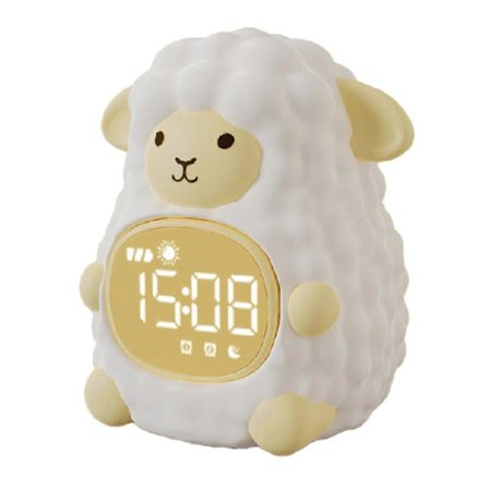 Tegneserie Dyr LED Vækkeur Lys Smart Vækkeur Touch Kontrol Søvnberoligende Lys Søvntræningsur Får