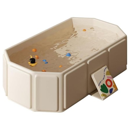 Sammenleggbart badekar for spedbarn til småbarn med sklisikker bunn, enkel oppbevaring, perfekt for små rom