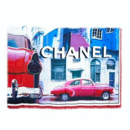 Chanel Vintage pre-owned Halstørklæde Blå, unisex Vintage Accessories, Størrelse: ONE Size