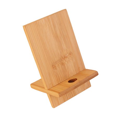 Bambu Universal Mobile Phone Stand Mount Stand Desktop Tablet Stand Smartphone för alla mobiltelefoner med laddningshål